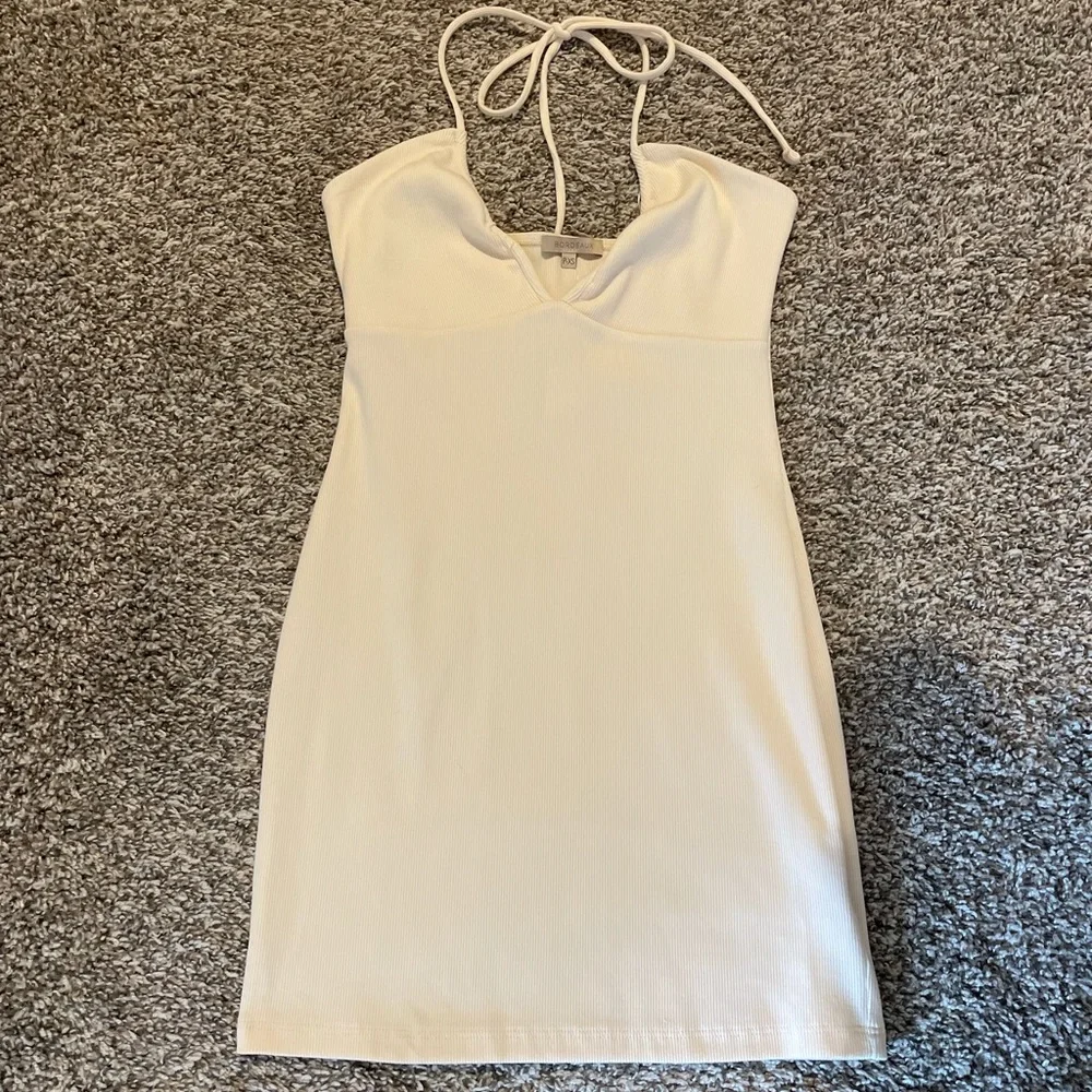 By Anthropologie U-Neck Halter Ruched Dress - Picture 5 of 10